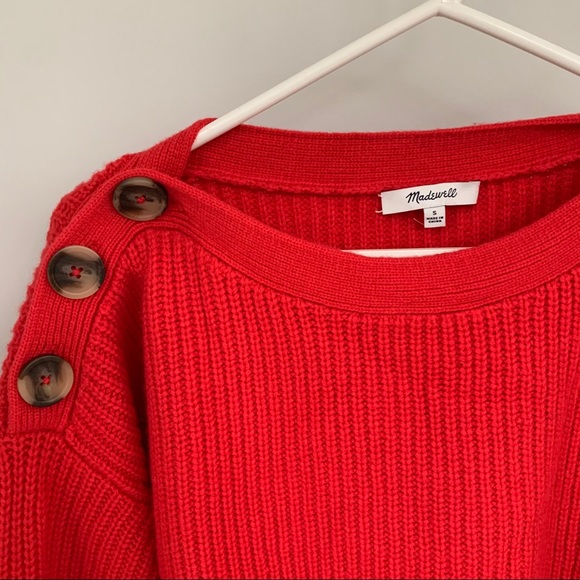 Madewell red boatneck sweater - Picture 5 of 7